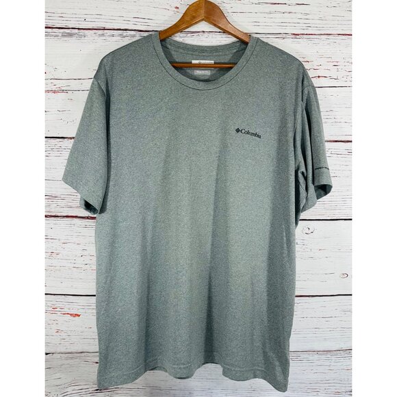 Columbia Mens Omni Wick Regular Fit Heather Gray Cotton T-Shirt Size XL - Picture 3 of 11